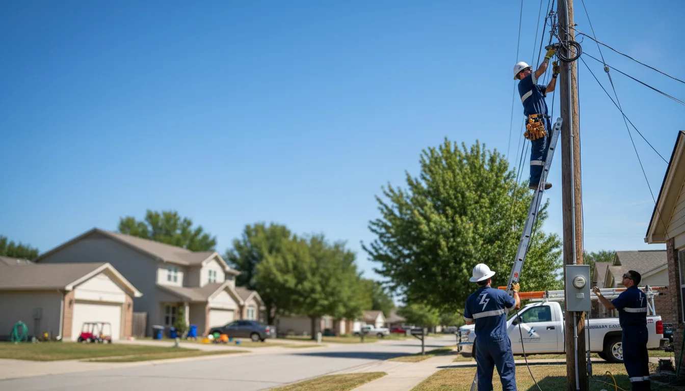 Residential electrician providing installation services in Piedmont, OK